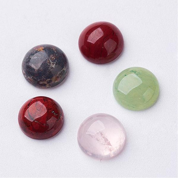 

PandaHall Gemstone Cabochons, Half Round/Dome, Mixed Stone, 8x3.5mm Mixed Stone Half Round