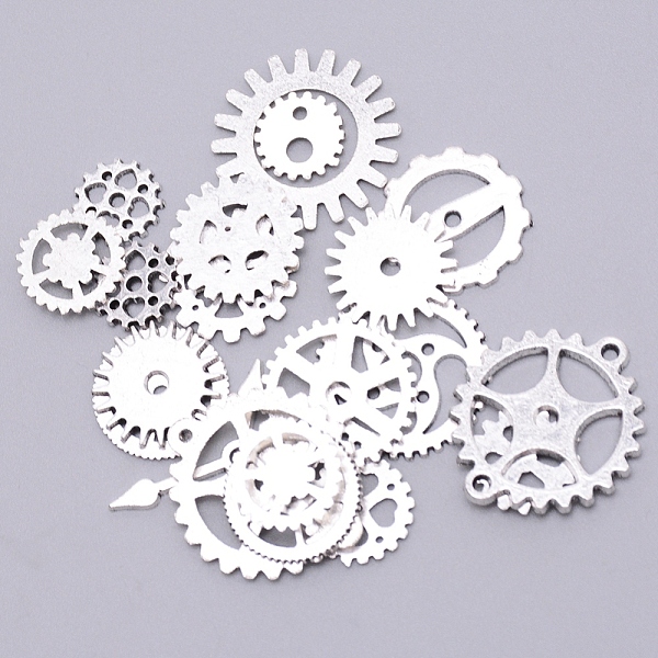 

PandaHall Alloy Cabochons, UV Epoxy Resin Supplies Filling Accessories, for Jewelry Making, Gearwheel & Pointer, Mix Shape, Cadmium Free &...