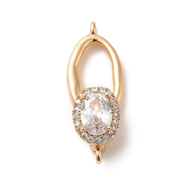 

PandaHall Brass Pave Cubic Zirconia Fold Over Clasps, Real 18K Gold Plated, Oval, Clear, Clasp: 12.7x8x8.5mm, Hole: 1mm, Ring: 16x9x2mm...
