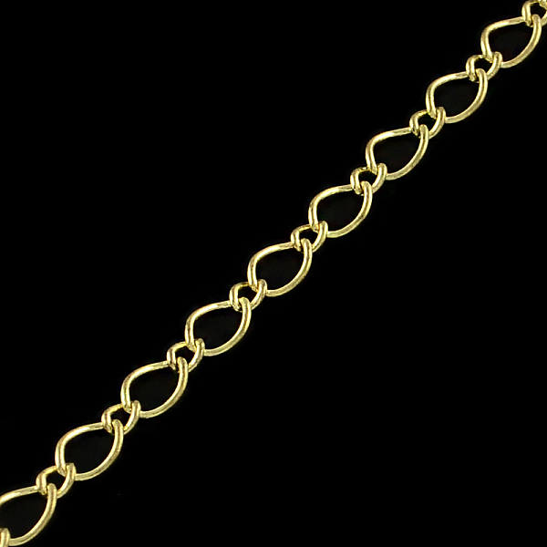 

PandaHall Iron Figaro Chains, with Card Paper, Soldered, Light Gold, 5.7x3.8x0.5mm Iron