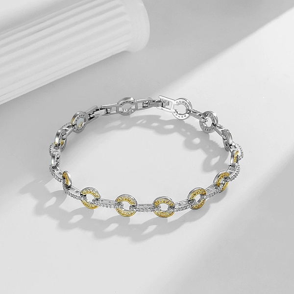 Brass Micro Pave Cl… - image