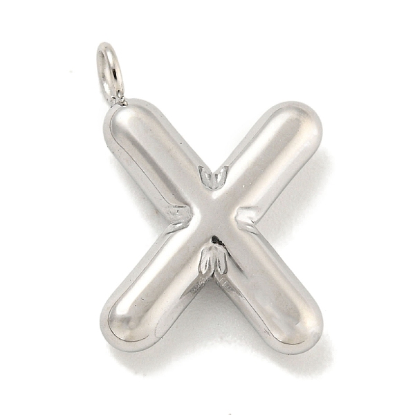 

PandaHall 304 Stainless Steel Pendants, Letter Charm, Stainless Steel Color, Letter X, 16.5x11.5x3mm, Hole: 2mm 304 Stainless Steel Letter X