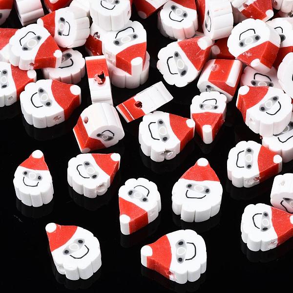 

PandaHall Christmas Theme Handmade Polymer Clay Beads, Father Christmas/Santa Claus, White, 11~12x8.5~10x5mm, Hole: 1.5mm Polymer Clay Human...