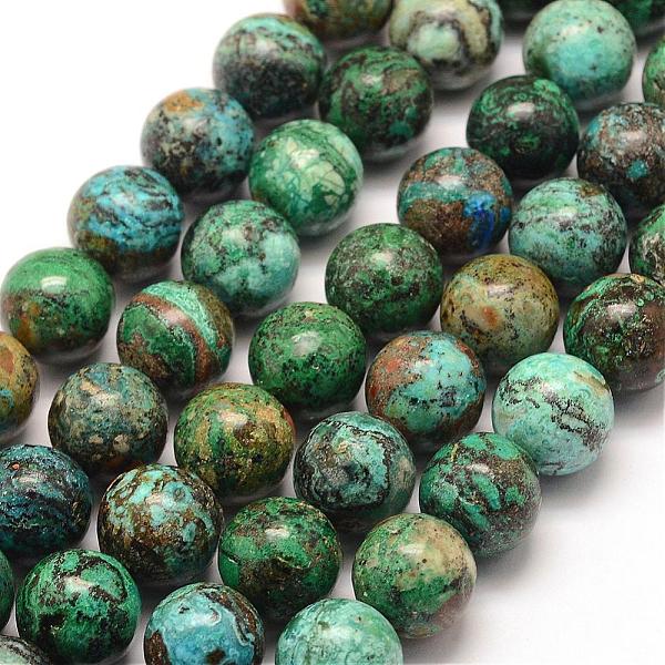 

PandaHall Natural Chrysocolla Beads Strands, Round, 12mm, Hole: 1mm, about 33pcs/strand, 15.75 inch(40cm) Chrysocolla Round