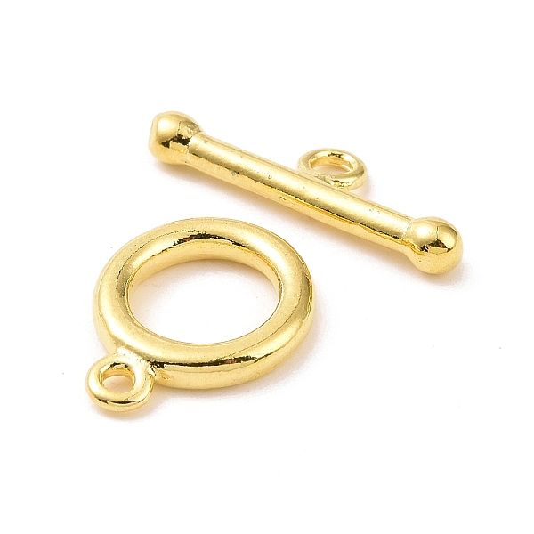 

PandaHall Brass Toggle Clasps, Golden, Ring: 11x2mm, Bar: 19x2mm, Hole: 1.8mm Brass Ring