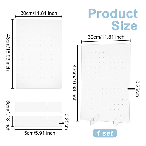Прямоугольные прозрачные акриловые подставки для сережек с наклоном назад