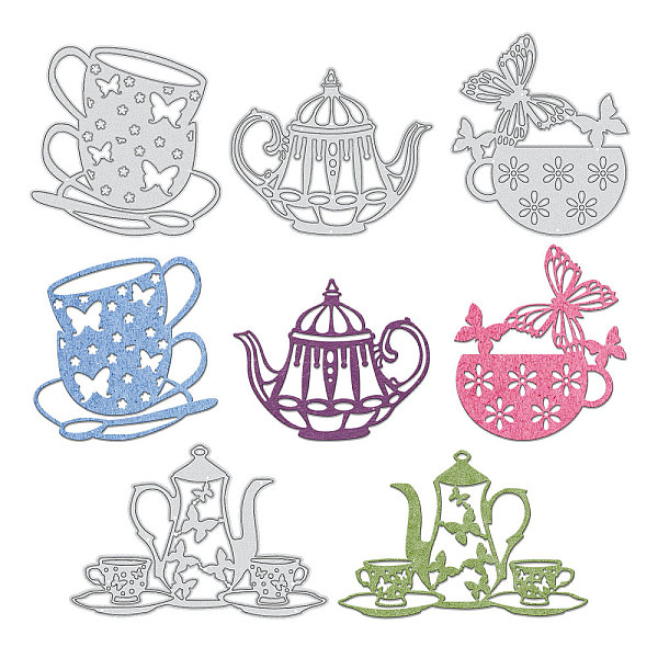

PandaHall High Tea Carbon Steel Cutting Dies Stencils, for DIY Scrapbooking/Photo Album, Decorative Embossing DIY Paper Card, Matte Platinum...