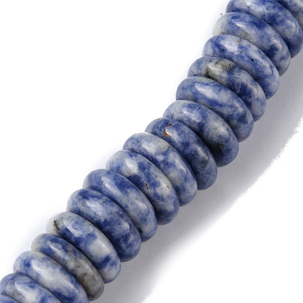 Натуральное синее пятно нитки из бисера яшмы