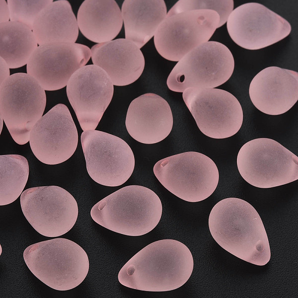 

PandaHall Transparent Acrylic Pendants, Frosted, Teardrop, Pink, 13x8.5mm, Hole: 1.6mm, about 1000pcs/500g Acrylic Teardrop Pink