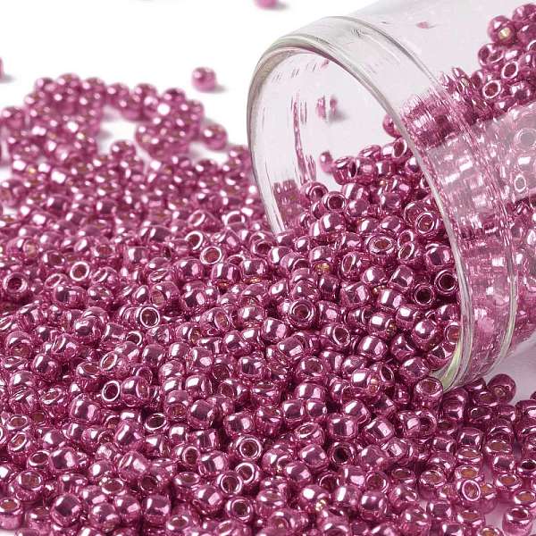 

PandaHall TOHO Round Seed Beads, Japanese Seed Beads, (PF563) PermaFinish Hot Pink Metallic, 11/0, 2.2mm, Hole: 0.8mm, about 1110pcs/10g...