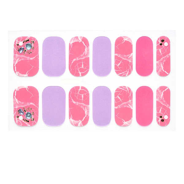 

PandaHall Full Cover Nombre Nail Stickers, Self-Adhesive, for Nail Tips Decorations, Colorful, 24x8mm, 14pcs/sheet Paper Others