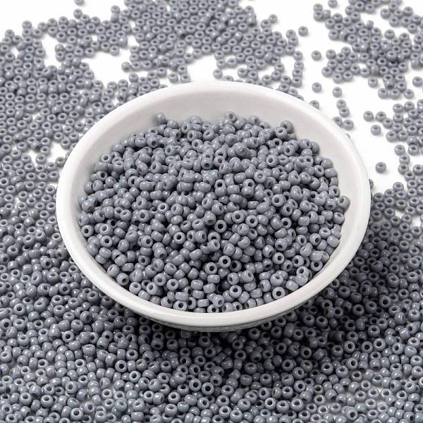 

PandaHall MIYUKI Round Rocailles Beads, Japanese Seed Beads, 8/0, (RR498) Opaque Cement Gray, 8/0, 3mm, Hole: 1mm, about...