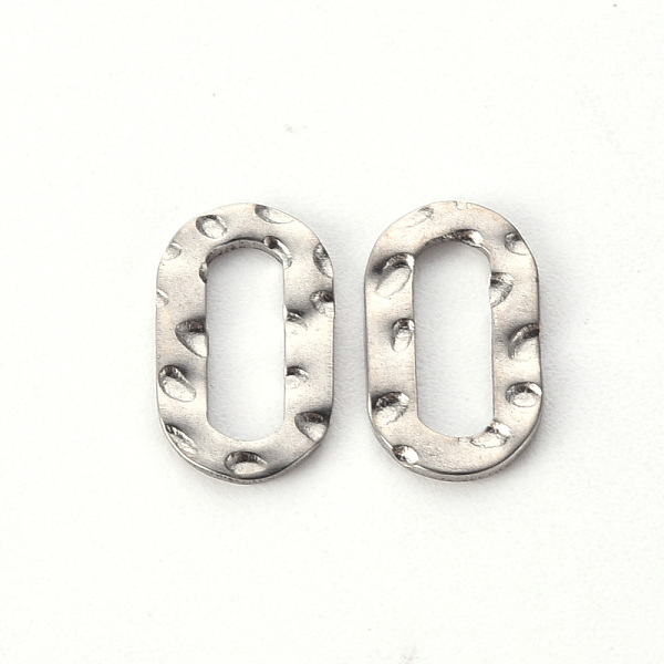 

PandaHall Hammered 201 Stainless Steel Linking Rings, Oval, Stainless Steel Color, 12.5x7.5x1mm, Inner Diameter: 3x8.5mm 201 Stainless Steel...