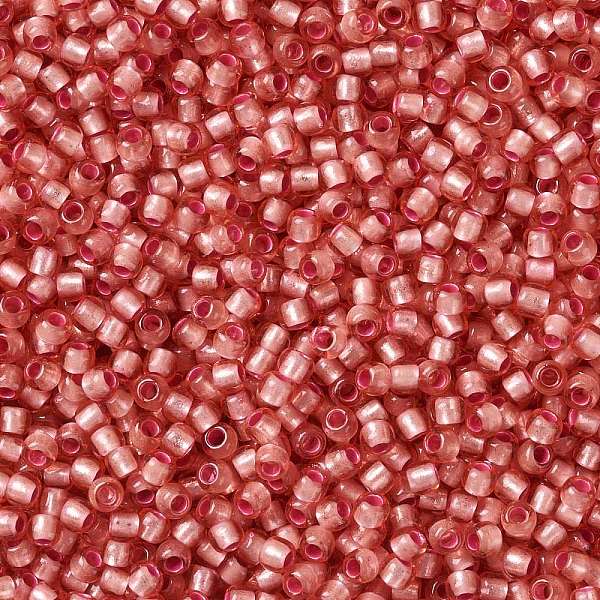 

PandaHall TOHO Round Seed Beads, Japanese Seed Beads, (2201) Silver Lined Almond Blossom, 11/0, 2.2mm, Hole: 0.8mm, about 5555pcs/50g Glass..., Red