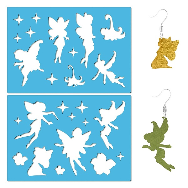 

PandaHall Acrylic Earring Handwork Template, Card Leather Cutting Stencils, Deep Sky Blue, Angel & Fairy, 130x90x2mm, 2pcs/set Acrylic Angel...