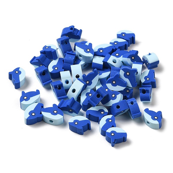

PandaHall Handmade Polymer Clay Beads, Dolphin, Royal Blue, 7.5x9x4mm, Hole: 1.8mm Polymer Clay Dolphin