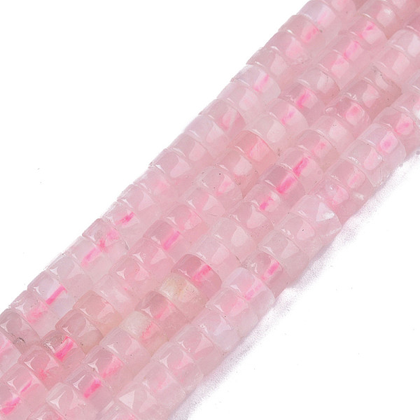 

PandaHall Natural Rose Quartz Beads Strands, Heishi Beads, Flat Round/Disc, 6~6.5x3~3.5mm, Hole: 0.9mm, about 115~118pcs/strand, 15.16...
