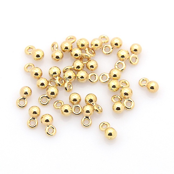 

PandaHall CCB Plastic Round Charms, Golden, 7x4mm, Hole: 1.5mm Plastic Round