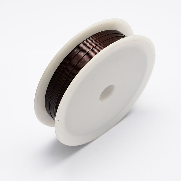 

PandaHall Round Iron Wire, Coconut Brown, 26 Gauge, 0.4mm, about 39.37 Feet(12m)/roll, 10 rolls/set Iron Round Brown
