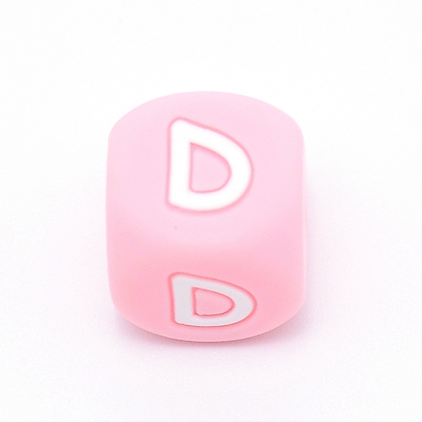 

PandaHall Silicone Alphabet Beads for Bracelet or Necklace Making, Letter Style, Pink Cube, Letter.D, 12x12x12mm, Hole: 3mm Silicone Letter...