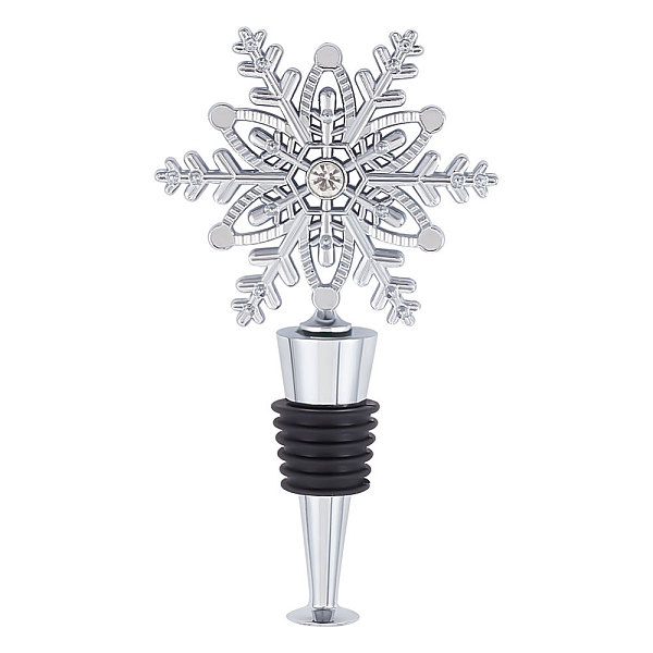 

PandaHall Custom Silicone Wine Bottle Stoppers, with Alloy Finding, for Winebottle, Snowflake, Platinum, 114x65x20mm Alloy Snowflake
