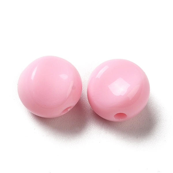 

PandaHall Opaque Acrylic Beads, Flat Round, Pink, 9.5~10x12mm, Hole: 1.8mm, about 1110pcs/500g Acrylic Flat Round Pink
