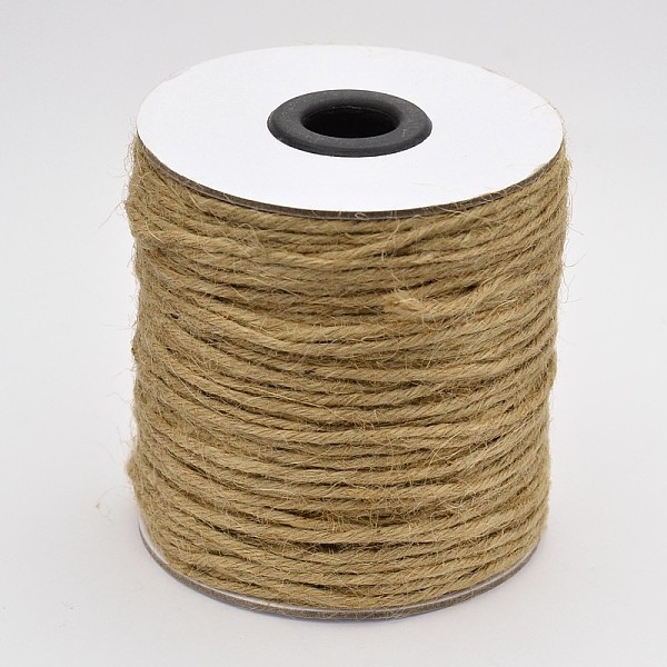 

PandaHall Jute Cord, Jute String, Jute Twine, 6 Ply, for Jewelry Making, Peru, 2mm, about 100yards/roll, 300 feet/roll Jute Brown