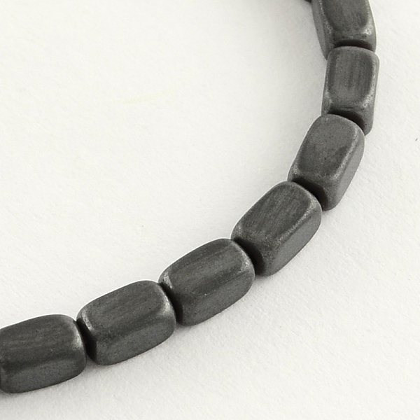 

PandaHall Non-magnetic Synthetic Hematite Bead Strands, Matte Style, Cuboid, Black, 5x3x3mm, Hole: 1mm, about 82pcs/strand, 16.1 inch...