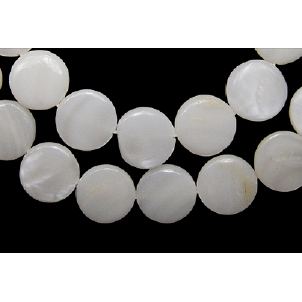 

PandaHall Natural Freshwater Shell Beads, Flat Round, White, Size: 25mm in diameter, 3.2mm thick, hole: 1mm Freshwater Shell Flat Round...
