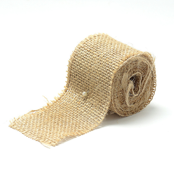 

PandaHall Burlap Ribbon, Hessian Ribbon, Jute Ribbon, for Jewelry Making, Tan, 2 inch(50mm), about 2.187yards/roll(2m/roll), 12rolls/bag..., Orange