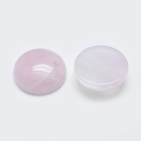 

PandaHall Natural Rose Quartz Cabochons, Half Round, 19.5~20x6~7mm Rose Quartz Half Round