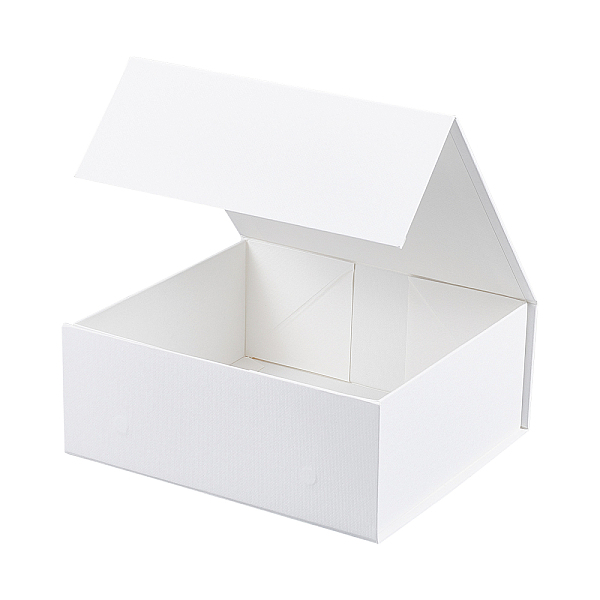 PandaHall BENECREAT Paper Fold Boxes, Gift Wrapping Boxes, for Jewelry Candy Wedding Party Favors, Rectangle, White, 18.1x20.1x8.2cm Paper...