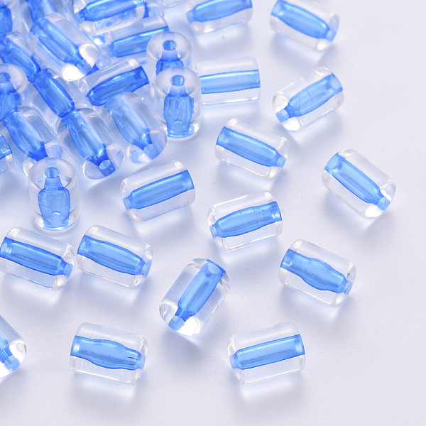 

PandaHall Transparent Acrylic Beads, Column, Royal Blue, 10x7.5mm, Hole: 1.8mm, about 950pcs/500g Acrylic Column
