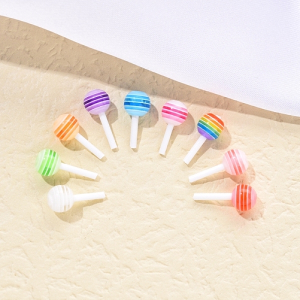 

PandaHall Nail Art Decoration Accessories, Resin, Candy, Mixed Color, 15x6mm, about 10pcs/bag Resin Multicolor