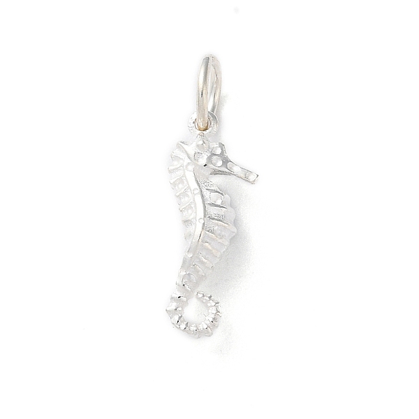 

PandaHall 925 Sterling Silver Sea Animal Sea Horse Charms, with Jump Rings, Sea Horse, 15x6x4.5mm, Hole: 3.7mm Sterling Silver Sea Horse