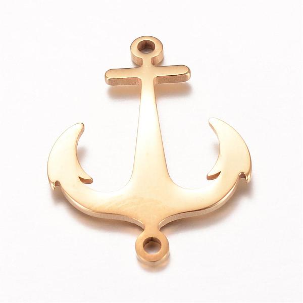

PandaHall 201 Stainless Steel Links connectors, Anchor, Golden, 21x16x1mm, Hole: 1mm 201 Stainless Steel Anchor & Helm