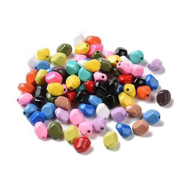

PandaHall Spray Painted Alloy Beads, Nuggets, Mixed Color, 7x6x5.2mm, Hole: 1.2mm Alloy Nuggets Multicolor