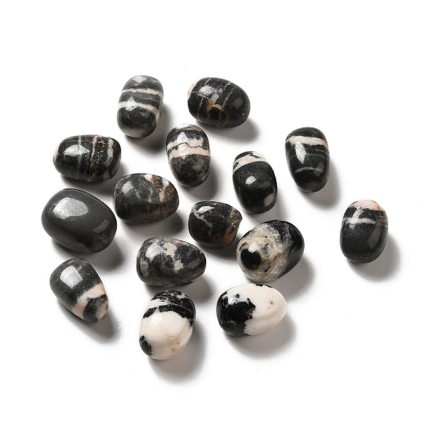 

PandaHall Natural Zebra Jasper Beads, Tumbled Stone, Vase Filler Gems, No Hole/Undrilled, Nuggets, 17~30x15~27x8~22mm Zebra Jasper Nuggets