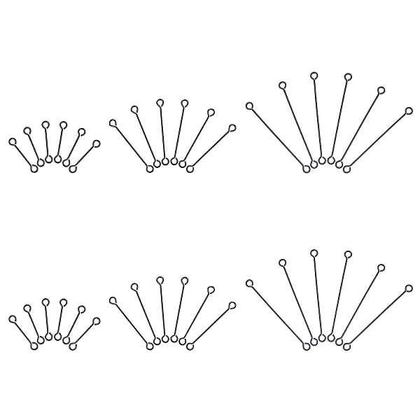 

PandaHall Unicraftale 304 Stainless Steel Eye Pins, Double Sided Eye Pins, Electrophoresis Black, 36x3x0.6mm, Hole: 1.6mm, 36pcs/box 304...