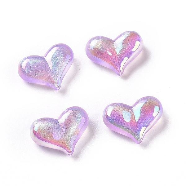 

PandaHall UV Plating Rainbow Iridescent Acrylic Beads, with Glitter Powder, Heart, Mixed Color, 16.5x22.5x9mm, Hole: 1.6mm Acrylic Heart..., Multicolor