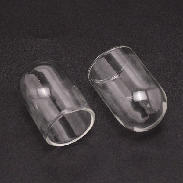 

PandaHall Mini Handmade Blown Glass Cover, for DIY Clear Glass Bottle/Wind Chime Making, Column, Clear, 39.5x25mm; Inner Diameter: 21.6mm...