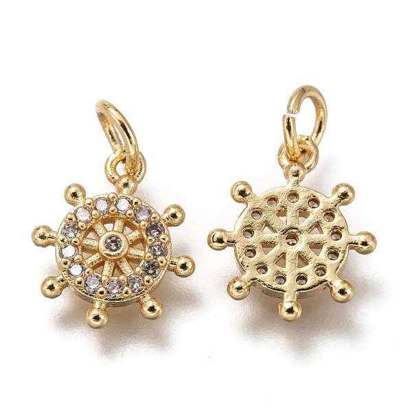 

PandaHall Brass Micro Pave Clear Cubic Zirconia Charms, with Jump Rings, Helm, Golden, 13x10.5x2mm, Hole: 3mm Brass+Cubic Zirconia Anchor &...