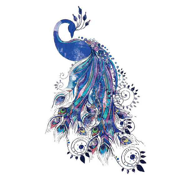 

PandaHall Peacock Plastic Heat Transfer Film Logo Stickers Set, for DIY T-Shirt, Bags, Hats, Jackets, Dodger Blue, 250x150mm Plastic Peacock