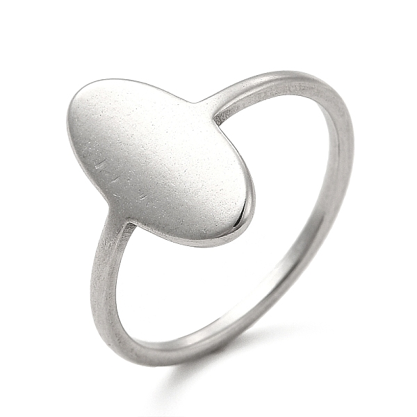 

PandaHall 201 Stainless Steel Finger Rings, Blank Oval Wide Band Rings for Women, Stainless Steel Color, 1.5mm, Inner Diameter: 18mm 201...