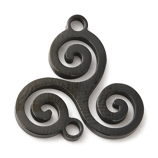 

PandaHall 304 Stainless Steel Connector Charms, Auspicious Cloud Links, Electrophoresis Black, 17x17x1.5mm, Hole: 1.8mm 303 Stainless Steel...