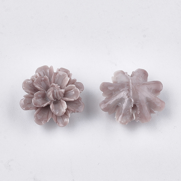 

PandaHall Synthetic Coral Beads, Dyed, Flower, Rosy Brown, 17.5x18x10mm, Hole: 1.5mm Synthetic Coral Flower Brown