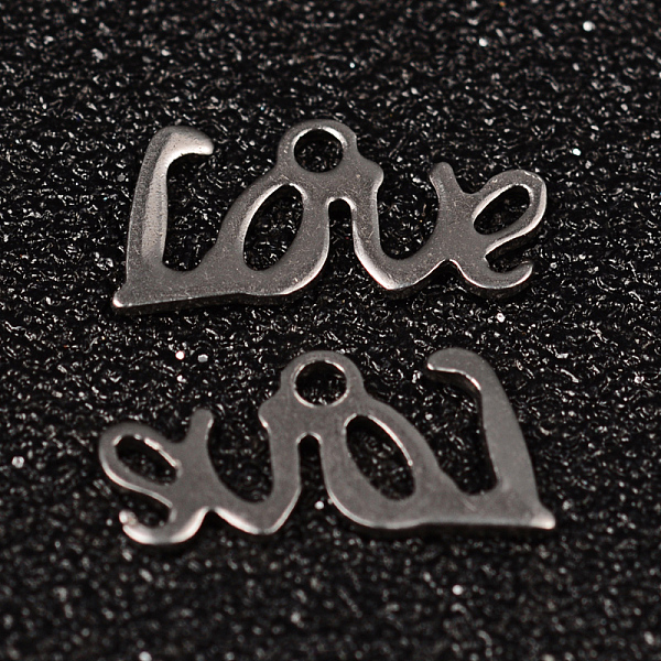 

PandaHall Word Love 304 Stainless Steel Charms, Stainless Steel Color, 6x12x1mm, Hole: 1mm 304 Stainless Steel Word