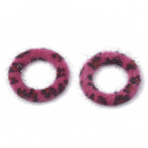 

PandaHall Faux Mink Fur Covered Linking Rings, with Aluminum Bottom, Ring, Platinum, Camellia, 35.5x5mm Aluminum Ring Pink