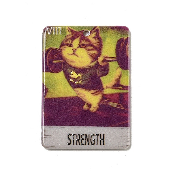 

PandaHall Acrylic Pendants, Rectangle with Tarot, Sports, 38.5x27x2mm, Hole: 1.8mm Acrylic Sports