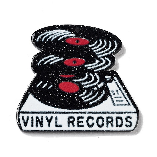 

PandaHall Opaque Acrylic Pendants, Disc Player Charms, Colorful, 40x42x2.5mm, Hole: 1.8mm Acrylic Others